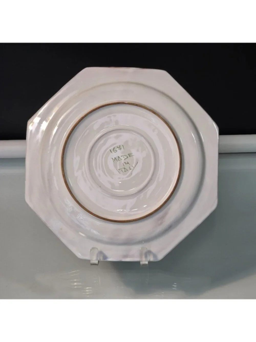Vintage Italian 1671 Octagonal Lunch Plate 9.75